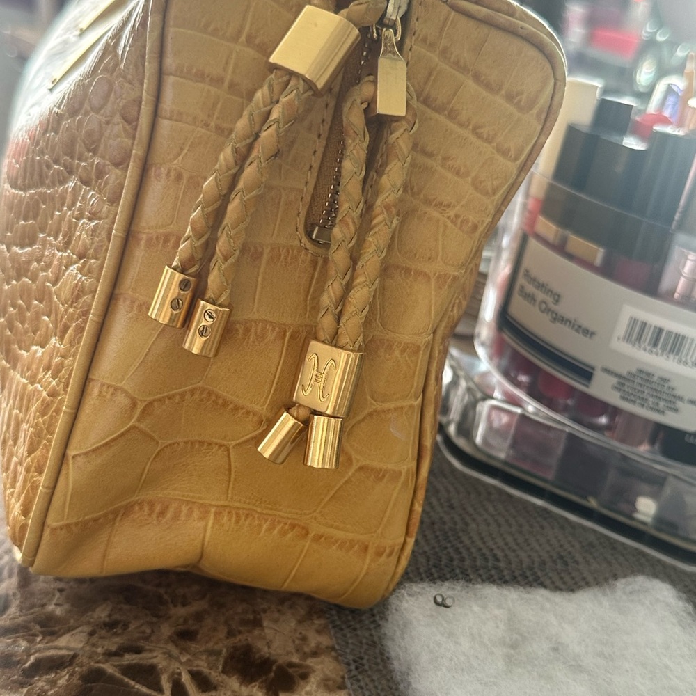 Cole Haan Gold Croc-Embossed Tote - Picture 4 of 12